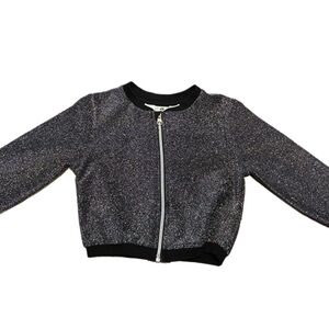 H&M Kids Sparkly Black Zip-Up Jacket (2T-4T)